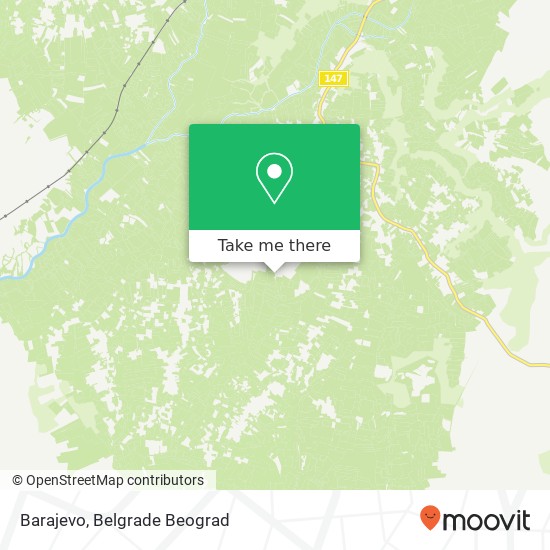 Barajevo mapa