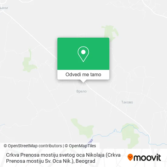 Crkva Prenosa mostiju svetog oca Nikolaja (Crkva Prenosa mostiju Sv. Oca Nik.) mapa
