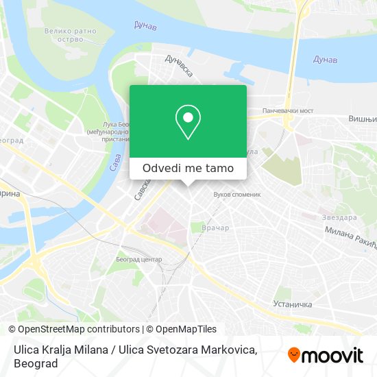 Ulica Kralja Milana / Ulica Svetozara Markovica mapa