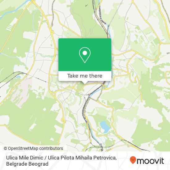 Ulica Mile Dimic / Ulica Pilota Mihaila Petrovica mapa