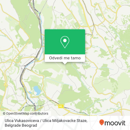 Ulica Vukasoviceva / Ulica Miljakovacke Staze mapa