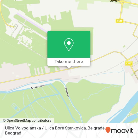 Ulica Vojvodjanska / Ulica Bore Stankovica mapa