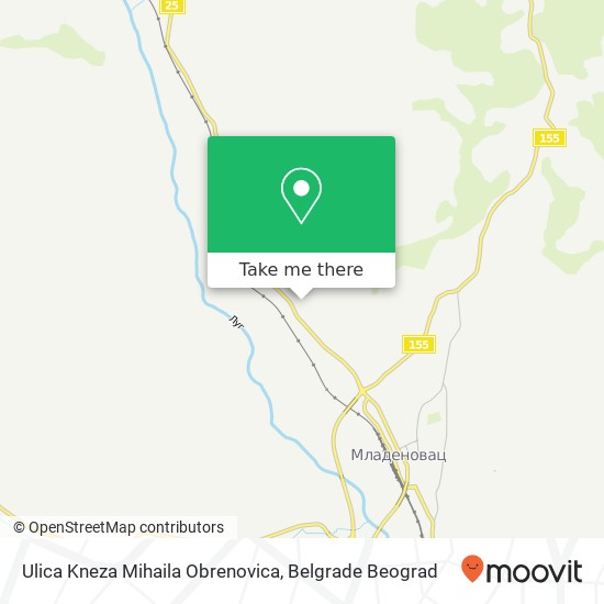 Ulica Kneza Mihaila Obrenovica mapa