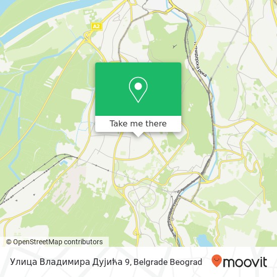 Улица Владимира Дујића 9 mapa