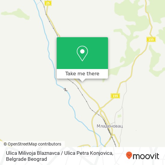 Ulica Milivoja Blaznavca / Ulica Petra Konjovica mapa