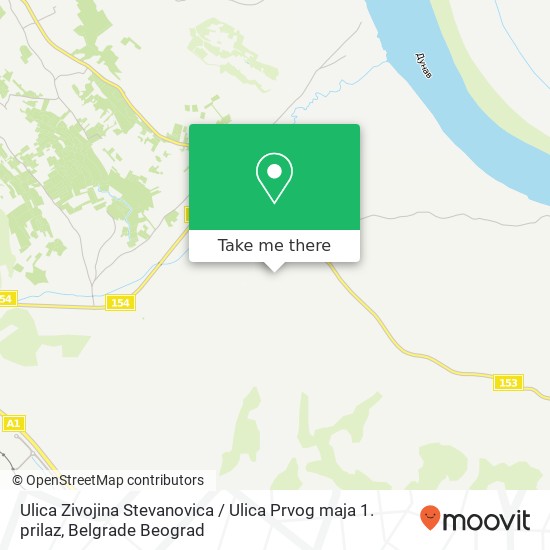 Ulica Zivojina Stevanovica / Ulica Prvog maja 1. prilaz mapa