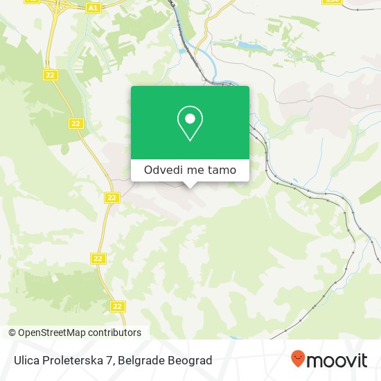 Ulica Proleterska 7 mapa