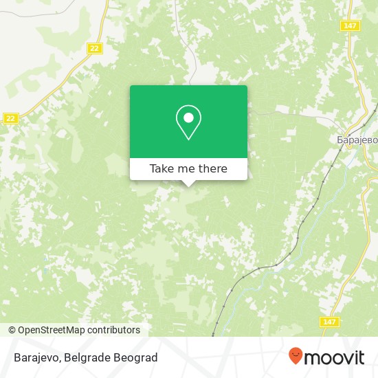 Barajevo mapa