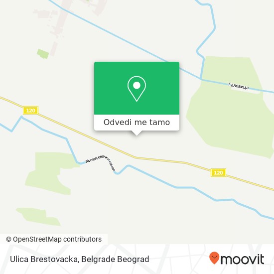 Ulica Brestovacka mapa