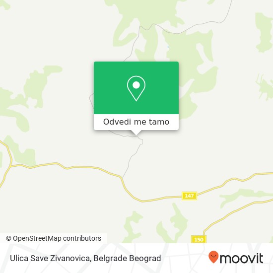 Ulica Save Zivanovica mapa