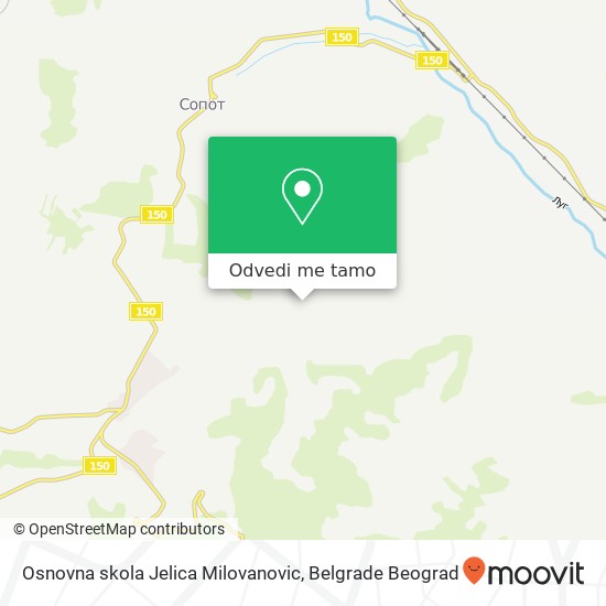 Osnovna skola Jelica Milovanovic mapa