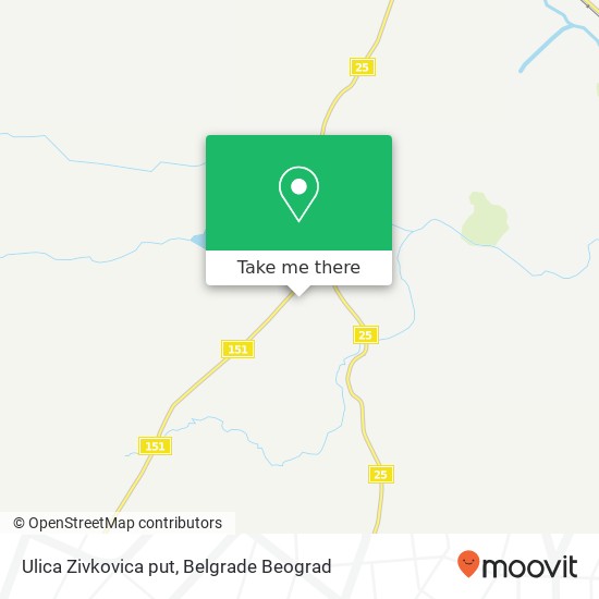 Ulica Zivkovica put mapa