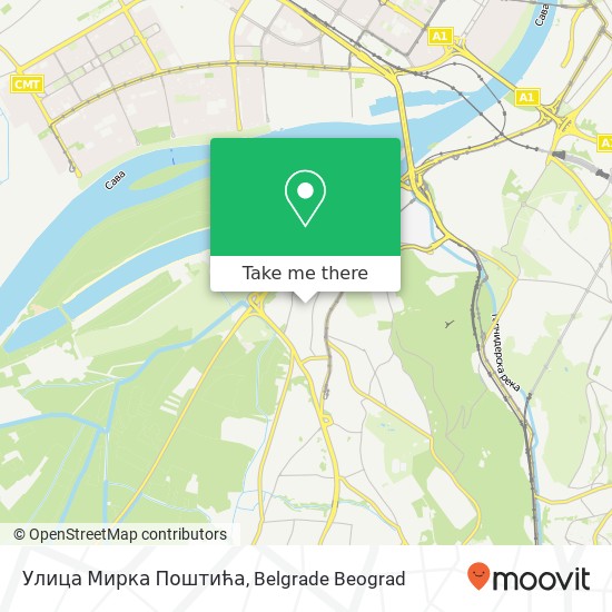 Улица Мирка Поштића mapa