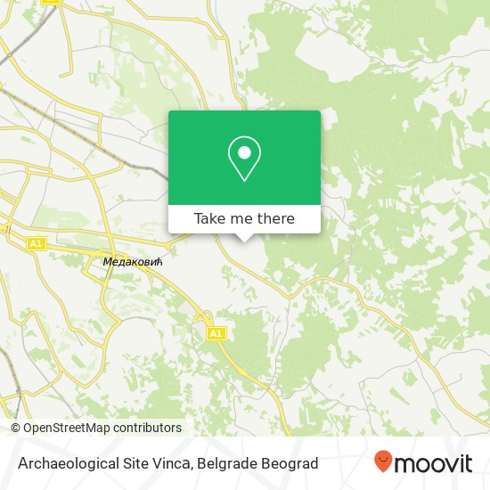 Аrchaeological Site Vincа mapa