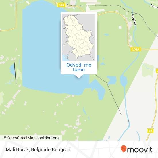 Mali Borak mapa