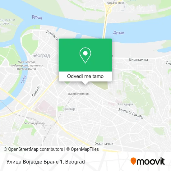 Улица Војводе Бране 1 mapa
