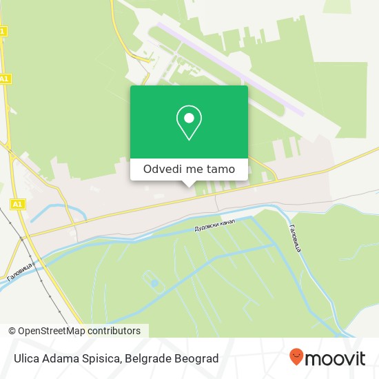 Ulica Adama Spisica mapa