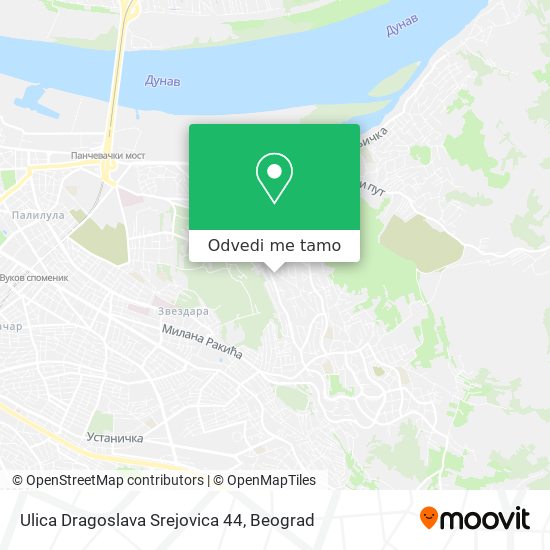 Ulica Dragoslava Srejovica 44 mapa
