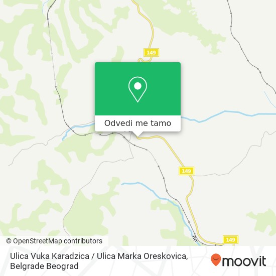 Ulica Vuka Karadzica / Ulica Marka Oreskovica mapa