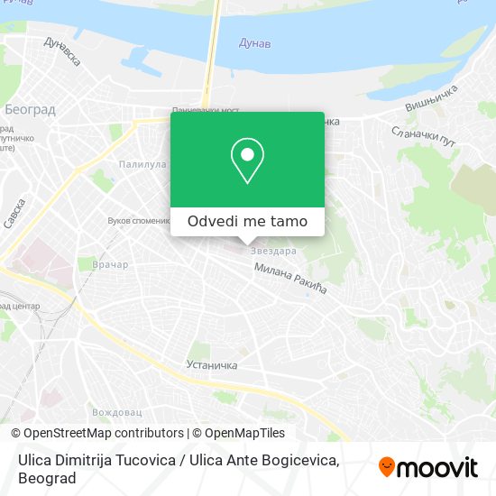 Ulica Dimitrija Tucovica / Ulica Ante Bogicevica mapa
