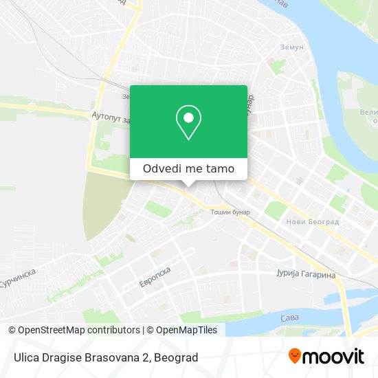 Ulica Dragise Brasovana 2 mapa