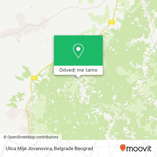 Ulica Mije Jovanovica mapa