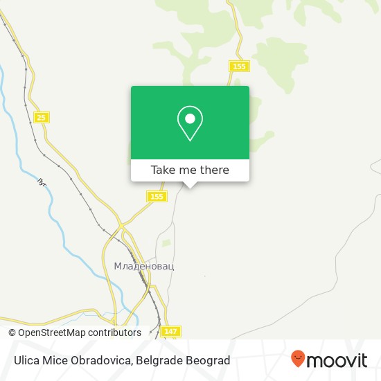 Ulica Mice Obradovica mapa