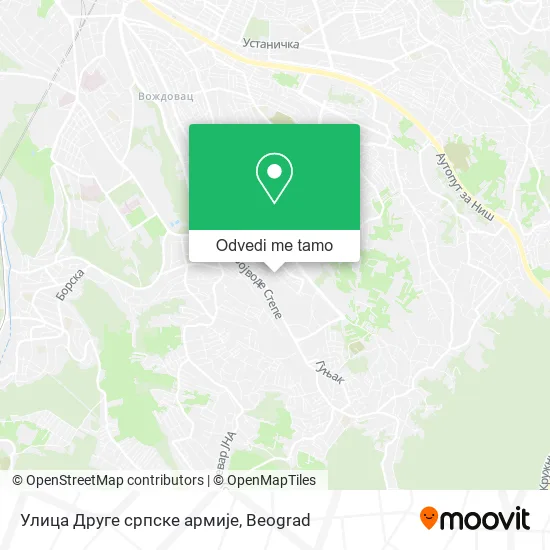 Улица Друге српске армије mapa