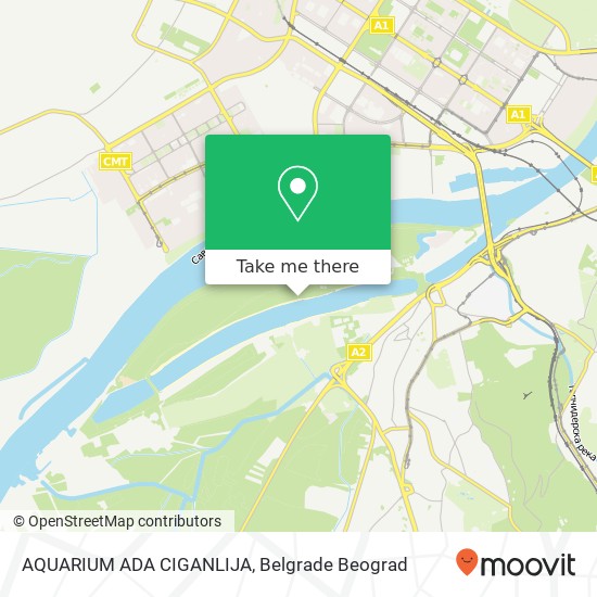 AQUARIUM ADA CIGANLIJA mapa