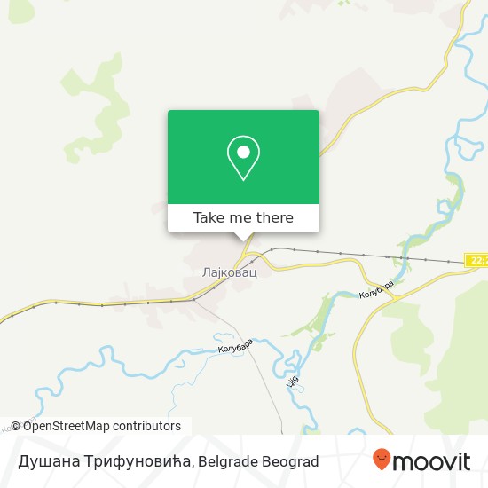 Душана Трифуновића mapa