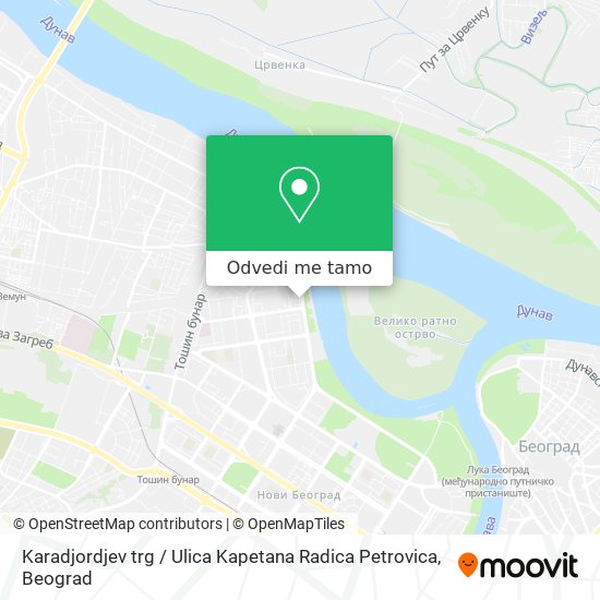 Karadjordjev trg / Ulica Kapetana Radica Petrovica mapa