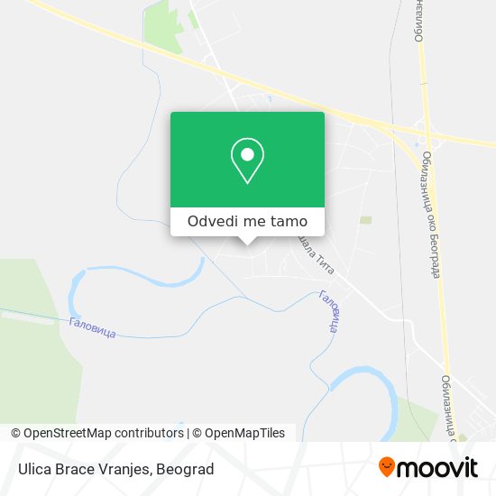 Ulica Brace Vranjes mapa