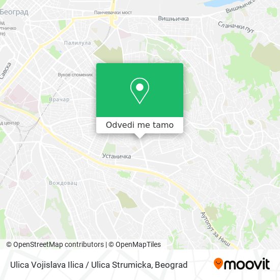 Ulica Vojislava Ilica / Ulica Strumicka mapa