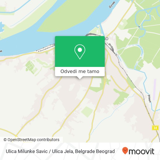 Ulica Milunke Savic / Ulica Jela mapa