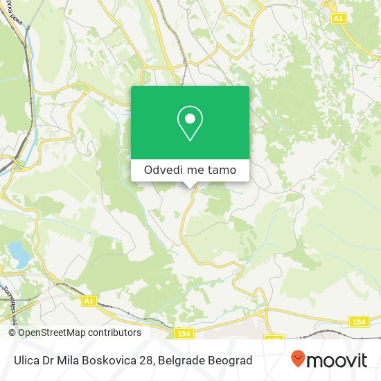 Ulica Dr Mila Boskovica 28 mapa