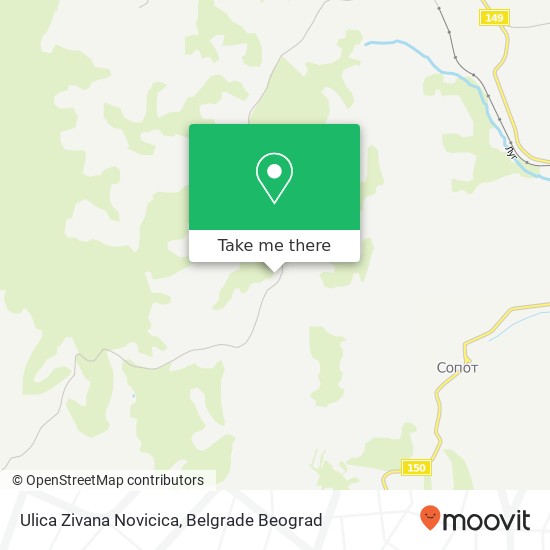 Ulica Zivana Novicica mapa