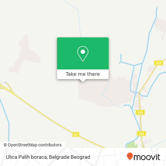 Ulica Palih boraca mapa