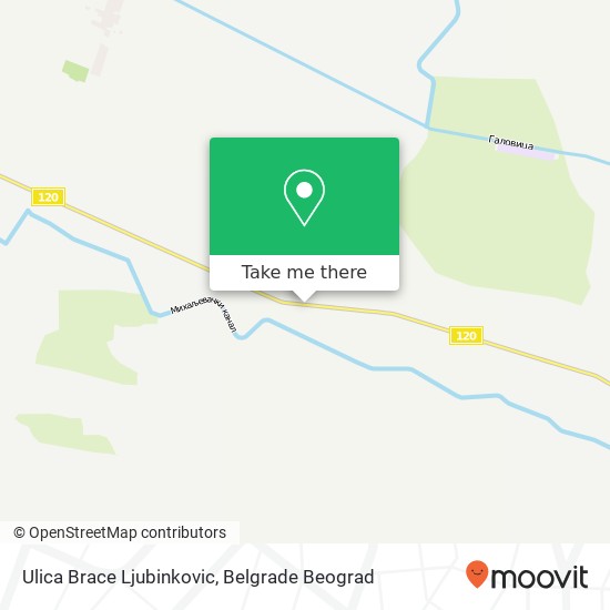 Ulica Brace Ljubinkovic mapa