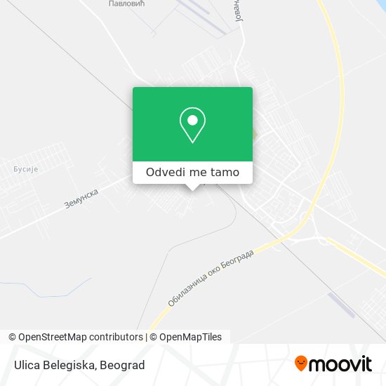 Ulica Belegiska mapa