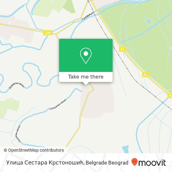 Улица Сестара Крстоношић mapa