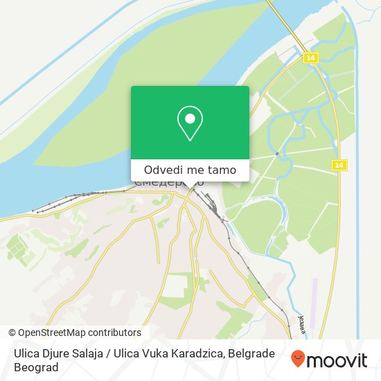 Ulica Djure Salaja / Ulica Vuka Karadzica mapa