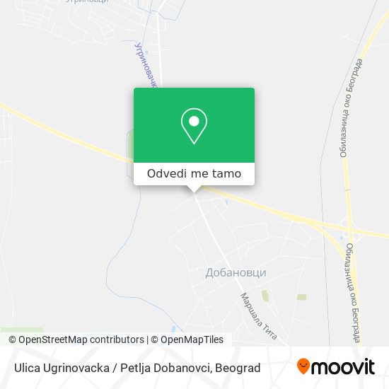 Ulica Ugrinovacka / Petlja Dobanovci mapa