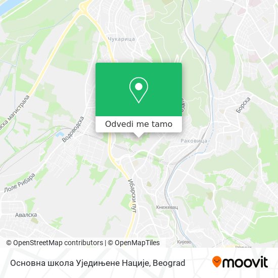 Основна школа Уједињене Нације mapa