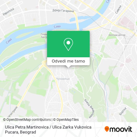 Ulica Petra Martinovica / Ulica Zarka Vukovica Pucara mapa