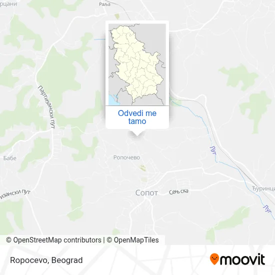 Ropocevo mapa