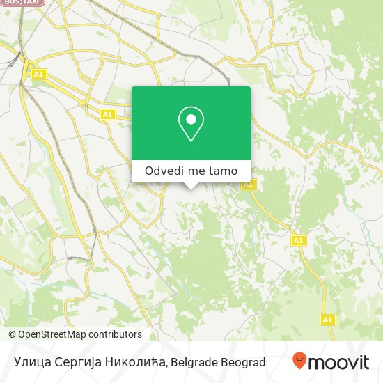 Улица Сергија Николића mapa