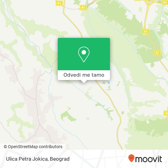 Ulica Petra Jokica mapa