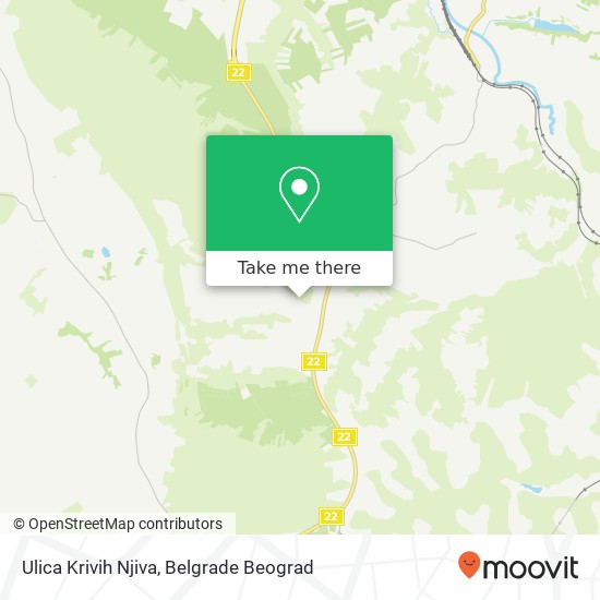 Ulica Krivih Njiva mapa