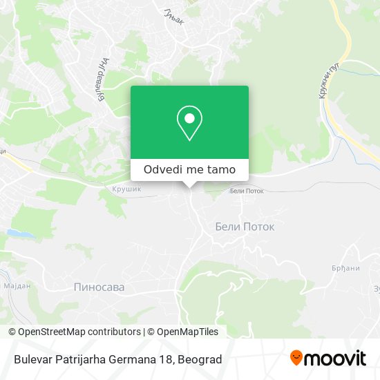 Bulevar Patrijarha Germana 18 mapa