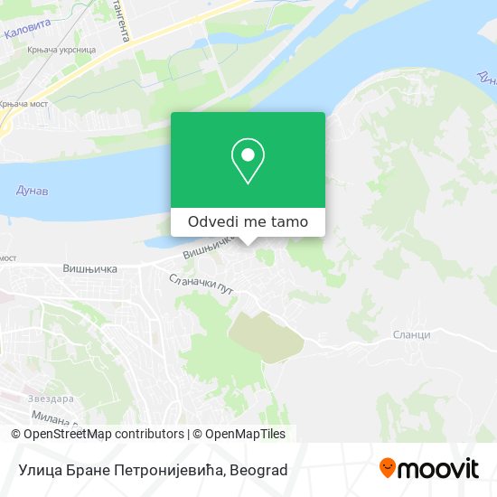 Улица Бране Петронијевића mapa